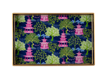 Garden Party Enameled Rectangular Tray