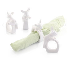 Porcelain Climbing Bunny Napkin Rings