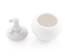 Porcelain Sitting Bunny Sugar Bowl