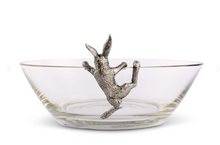 Climbing Bunny Glass Serving / Salad Bowl