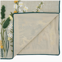 Embroidered Floral Linen Blend Decorative Table Runner
