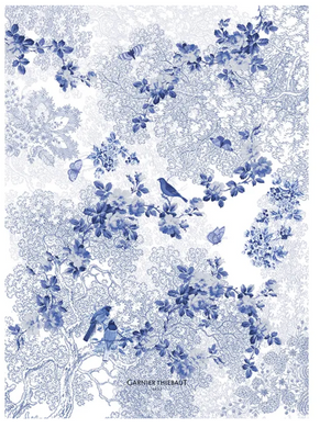 Voliere Blue Kitchen Towel