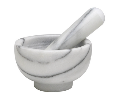 Marble Mortar and Pestle, 4in