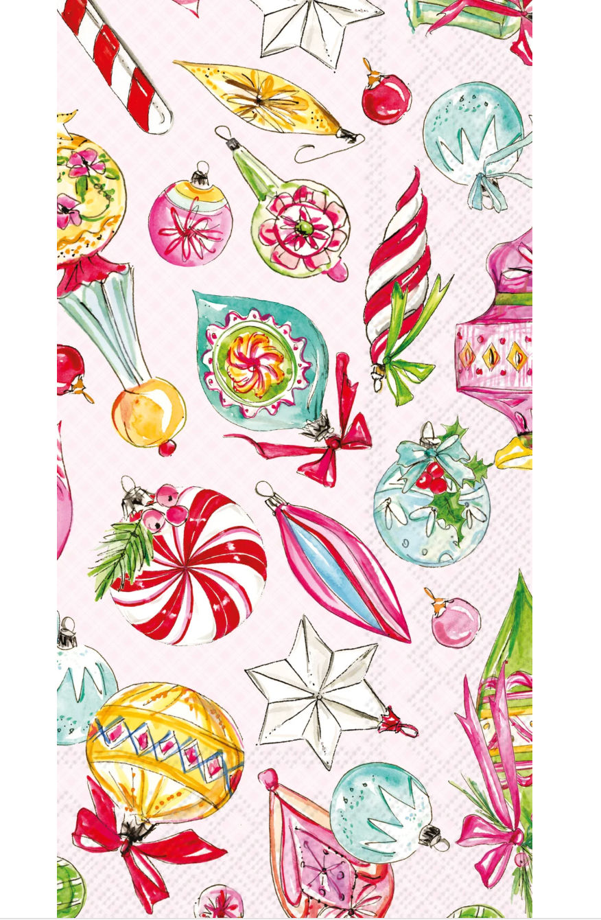 Vintage Ornaments Guest Towel