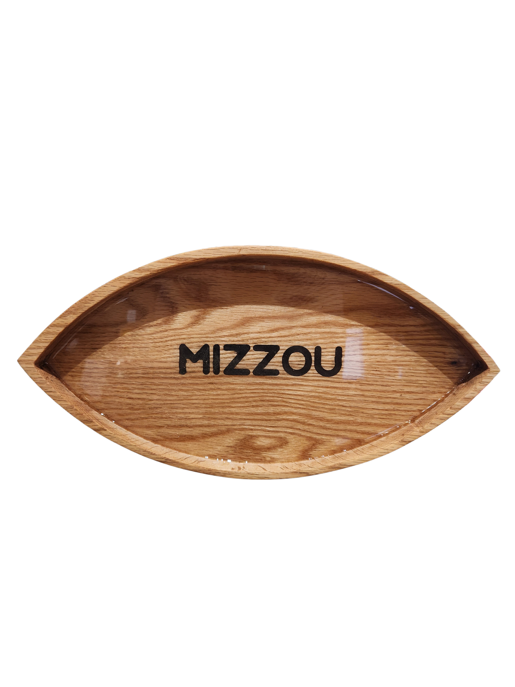 Football Shaped Tray With Sides-MIZZOU