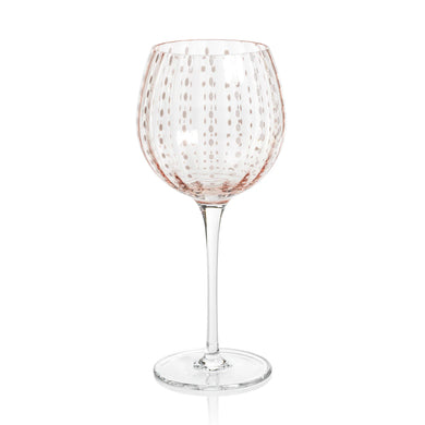 Pink Dot Wine Glass