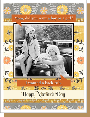Back Rub -  Mother's Day Card