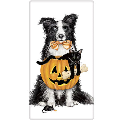 Collie Pumpkin Towel