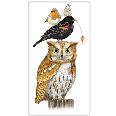Stacked Autumn Birds Towel