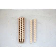 Twisted Taper Candle in Box, Cream