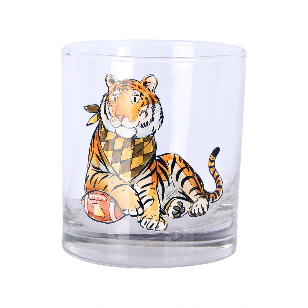 Missouri MO State Spirit Tiger Rocks Glass