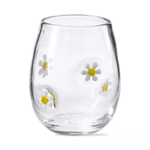 Daisy Stemless Wine Glass