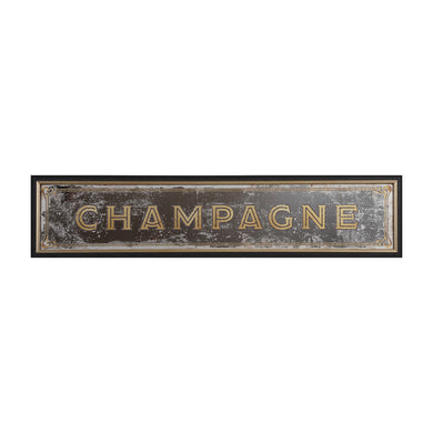 Antique Framed Champagne Mirror Art