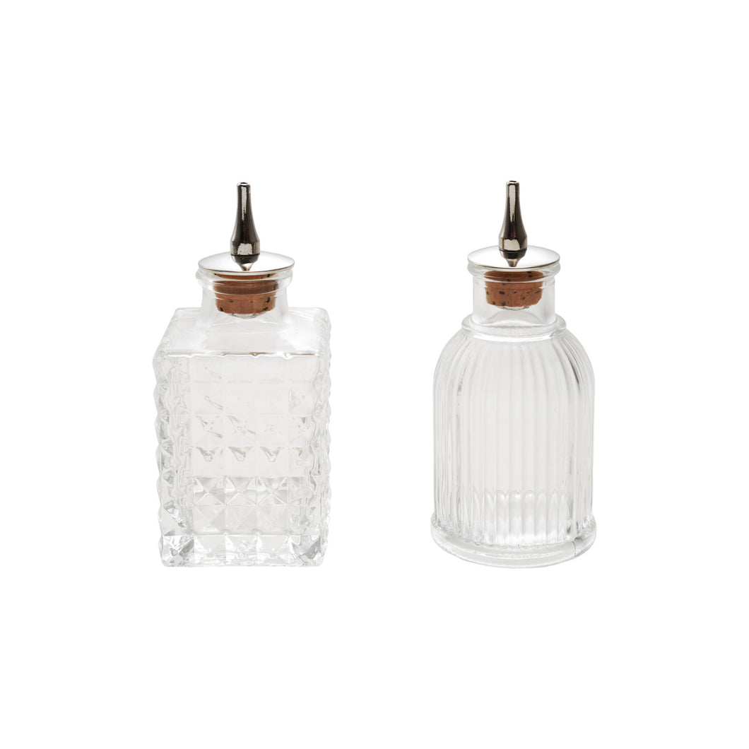 Glass Bitters Bottle W/ Cork Topper