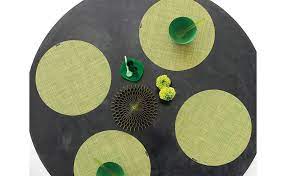 Mini Basketweave Round Placemat-Dill