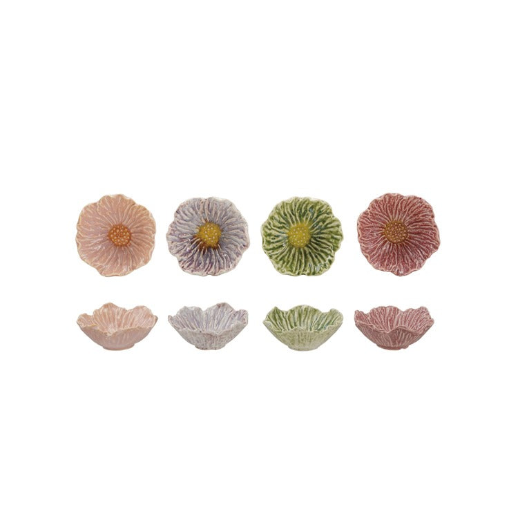 Stoneware Flower Shaped Bowl-Small