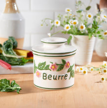 The Original Butter Bell® Crock - Hand Painted Raised Floral