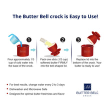 The Original Butter Bell® Crock - Hand Painted Raised Floral