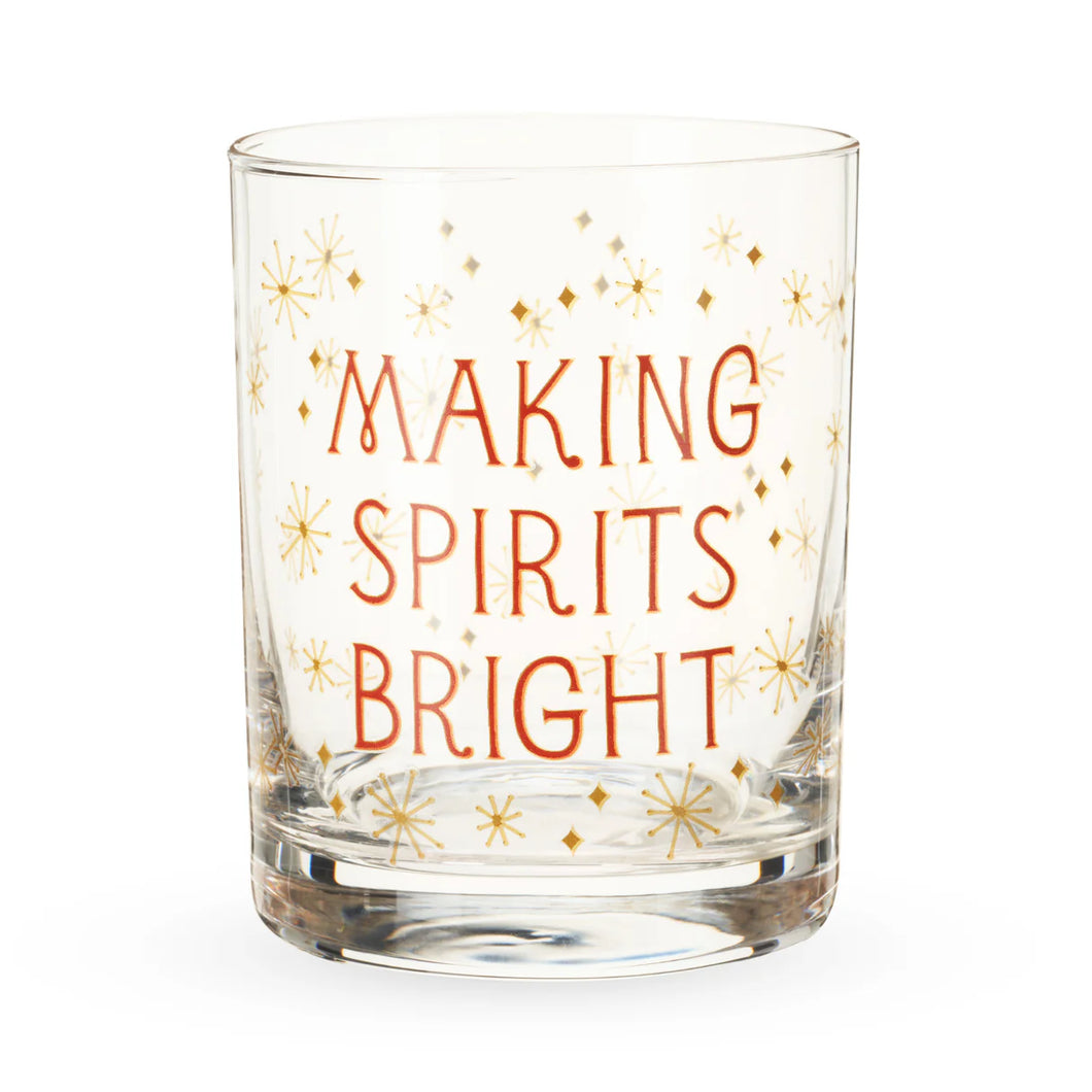 Making Spirits Bright Rocks Glass Qty- 6 +