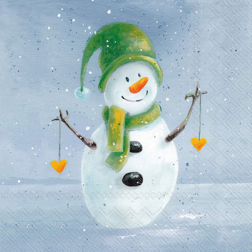 Frosty In The Snow Blue Cocktail Napkins