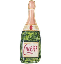 Stoneware Bottle Shaped Dish "Cheers