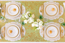 Light Green Damask Runner