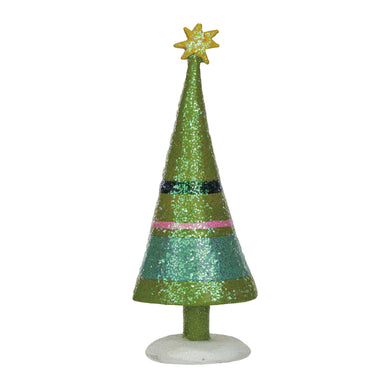 Resin Christmas Tree w/ Stripes, Star & Glitter, Multi Color ©