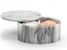 White Marble Salt Box