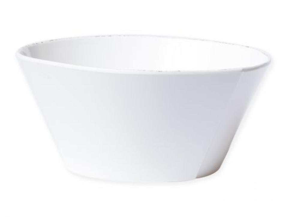 Lastra Melamine Large Stacking Serving Bowl White