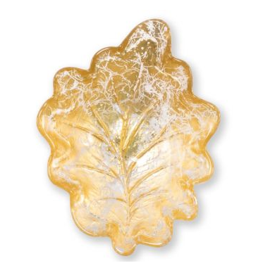 Vietri Moon Glass Leaf Bowl - Thumbnail 2