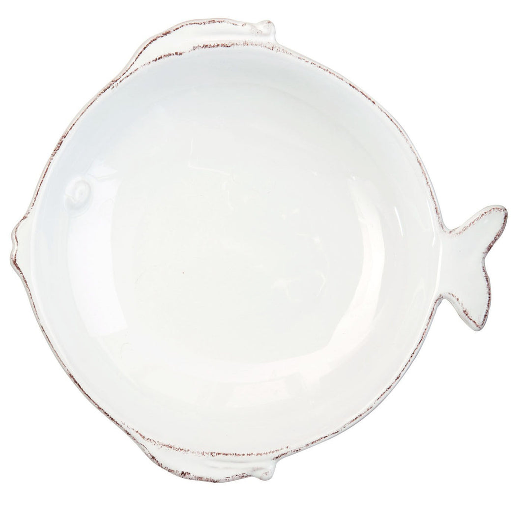 Lastra Fish White Medium Serving Bowl