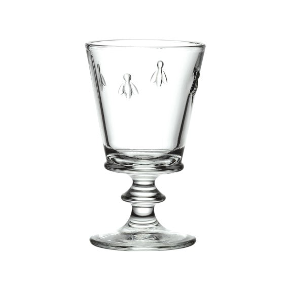 Set of Six French Embossed Bee Wine/Water Glasses